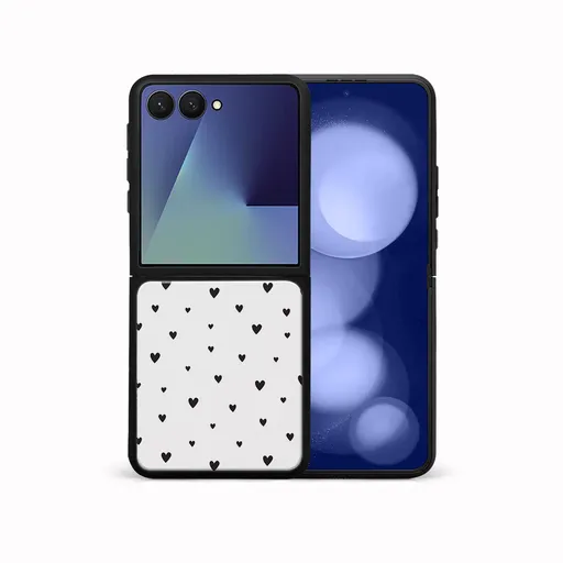 MY ART Ochranný kryt pre Samsung Galaxy Z Flip7 5G BLACK HEARTS (167)