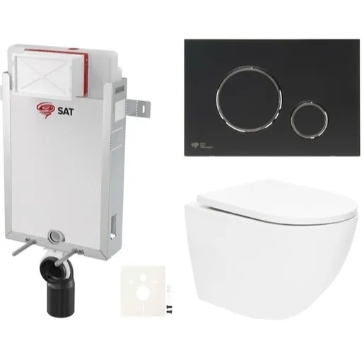 Závesný wc set SAT na zamurovanie vírové splachovanie SIKOSZTOR6778
