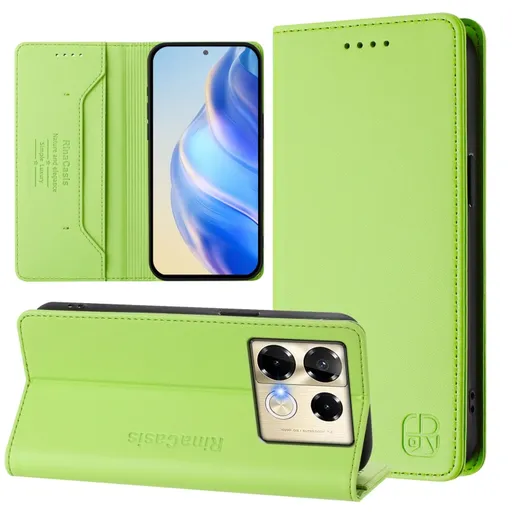 RINA Zaklápacie puzdro pre Infinix Note 40 Pro / 40 Pro+ 5G svetlozelené
