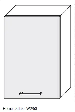 ArtExt Kuchynská linka FLORENCE mat Kuchyňa: Horná skrinka W2/50 / (ŠxVxH) 50 x 72 x 32,5 cm