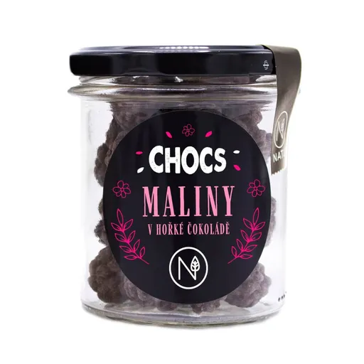 NATU Chocs maliny v 60% horkej čokoláde 90 g