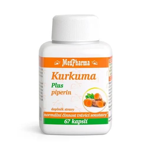 MEDPHARMA Kurkuma plus piperín 67 kapsúl