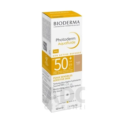 BIODERMA Photoderm Aquafluide SPF 50+ Svetlo tónovaný opaľovací krém na citlivú pleť 40ml