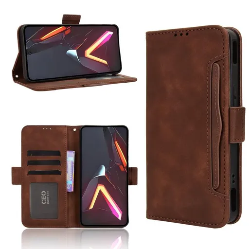 SLOT Peňaženkový obal pre ZTE Nubia Neo3 GT 5G hnedý