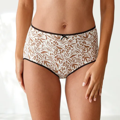 Súprava 4 bavlnených maxi  nohavičiek so zvieracou potlačou