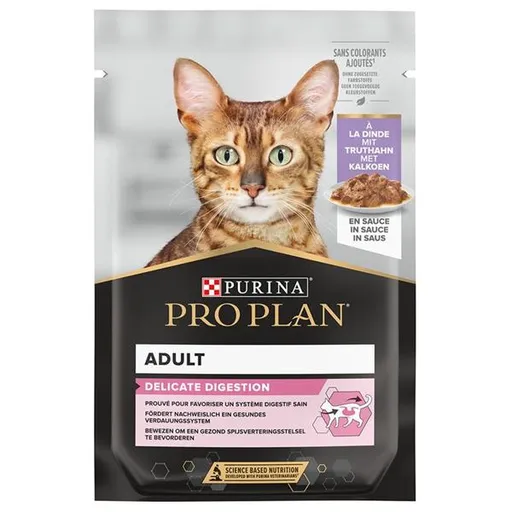 ProPlan MO Cat Adult delicate jemná pena s vysokým obsahom morky kapsička pre mačky 24x85g