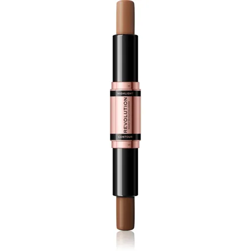 Makeup Revolution Fast Base obojstranná kontúrovacia tyčinka odtieň Dark 2x4.3 g