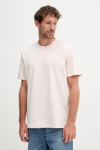 Tričko Calvin Klein Jeans pánske, béžová farba, jednofarebné, LV04RB007G