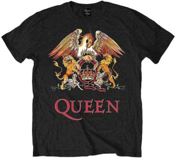 Queen Tričko Classic Crest Unisex Black S