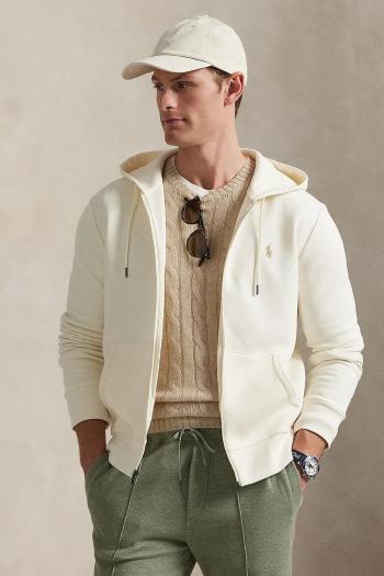 Mikina Polo Ralph Lauren zelená farba, s kapucňou, jednofarebná, 710881517