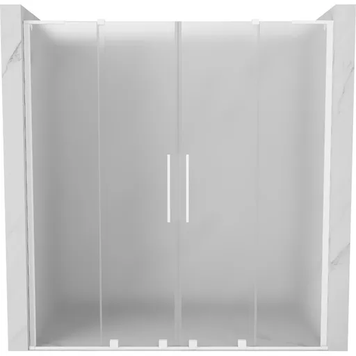 MEXEN/S - Velar L Duo posuvné sprchové dvere 170, dekor, biela 871-170-003-32-20