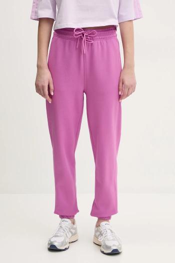 Bavlnené tepláky adidas by Stella McCartney dámske, fialová farba, s potlačou, JD2709