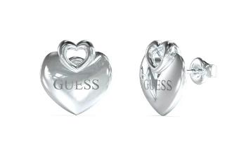 Guess Srdiečkové náušnice z ocele Crazy In Love JUBE05218JWRHT/U