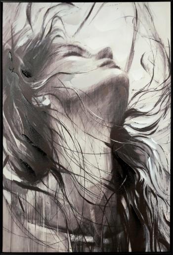 ArtFir Obraz WOMAN 546 | čierna/sivá 60 x 90 cm