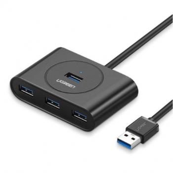 Ugreen CR113 4x USB HUB adaptér 0.5m, čierny (20290)