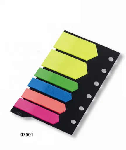 Záložky samolepiace PP šípka 12x44mm a 46x25mm 5 neón farieb 6x20 listov Concorde