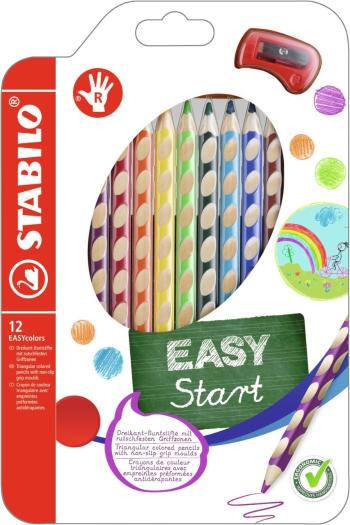 Színes ceruza STABILO Easycolours jobbkezes 12 db