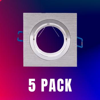 LED Solution Podhledový rámeček broušený hliník hranatý výklopný, BALENÍ 5 KUSŮ 101177/5PACK