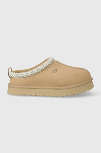 Detské semišové papuče UGG K TAZZ béžová farba