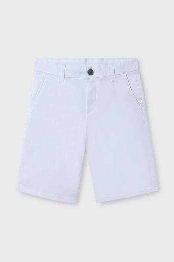 Detské krátke nohavice Mayoral bermudy chino basic biela farba, 242