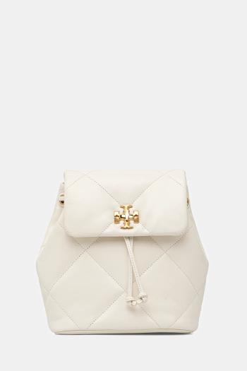 Ruksak Tory Burch Kira Diamond dámsky, biela farba, malý, jednofarebný, 170485-100
