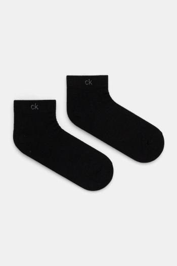 Ponožky Calvin Klein 2-pak pánske, čierna farba, 701231369