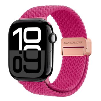 DUX BRAIDED Nylonový remienok pre Apple Watch 10 46mm ružový