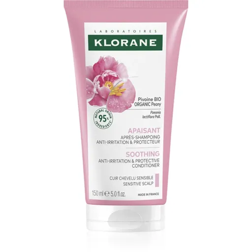 Klorane Peony Soothing Sensitive Hair Scalp Conditioner balzam na vlasy pre citlivú pokožku hlavy 150 ml