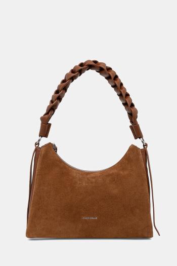 Semišová kabelka Coccinelle BOHEME SUEDE BIMATERIAL hnedá farba, E1.P6P.13.03.01