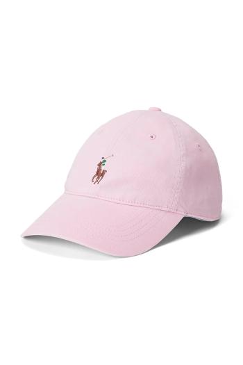 Bavlnená šiltovka Polo Ralph Lauren ružová farba, jednofarebná, 211967361