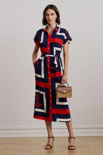 Šaty Lauren Ralph Lauren midi, rovný strih, 200962942