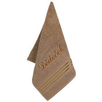 BELLATEX s.r.o. Froté uterák 50 × 100 Linie L/715 hnedý s výšivkou „Dědeček“ (7895)