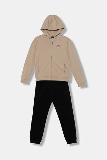 Detská tepláková súprava EA7 Emporio Armani zelená farba, 7B000031 AF10380