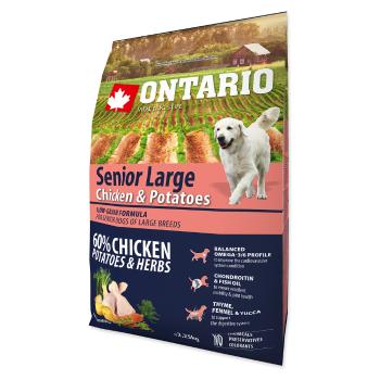 ONTARIO Senior Large chicken & potatoes & herbs granule pre psov 2,25 kg