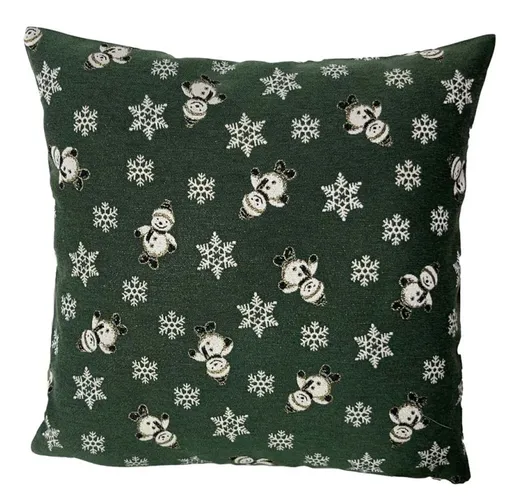 Polášek Obliečka na vankúšik so zimnými motívmi - Snehuliak | 40 x 40 cm