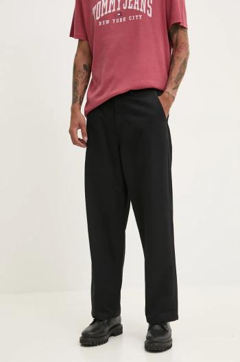 Bavlnené nohavice Vans čierna farba, strih chinos, VN000HZDBLK1