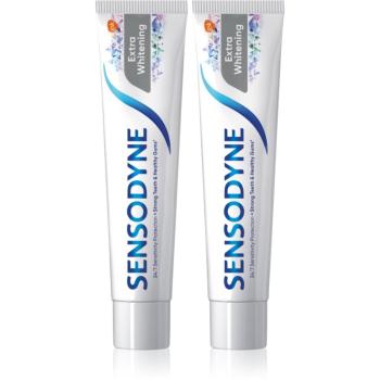 Sensodyne Extra Whitening bieliaca zubná pasta s fluoridom pre citlivé zuby 2x75 ml