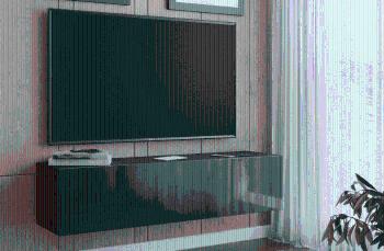 ArtExt Závesný TV stolík JOY | 150 cm Farba: R3 čierny lesk
