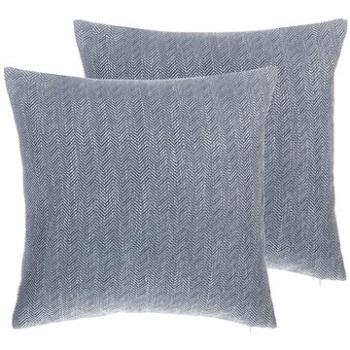 BELIANI, Sada 2 dekoratívnych vankúšov 45 × 45 cm sivá LUPINE, 205346 (beliani_205346)