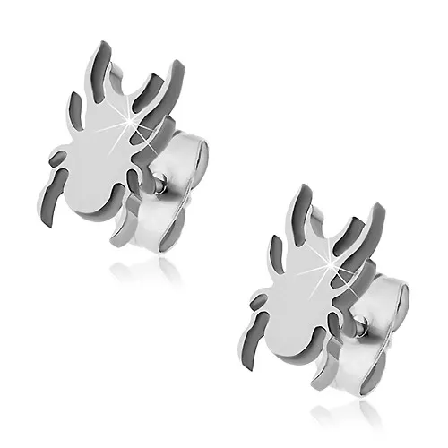 Oceľové náušnice - plochý chrobáčik