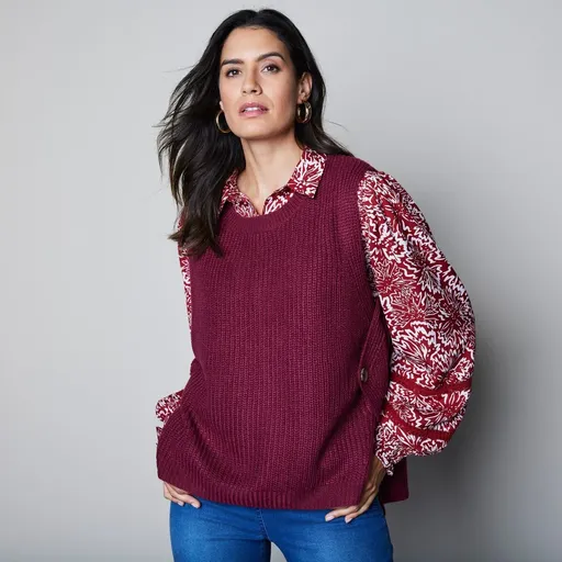 Pulóver bez rukávov, mohérový na dotyk