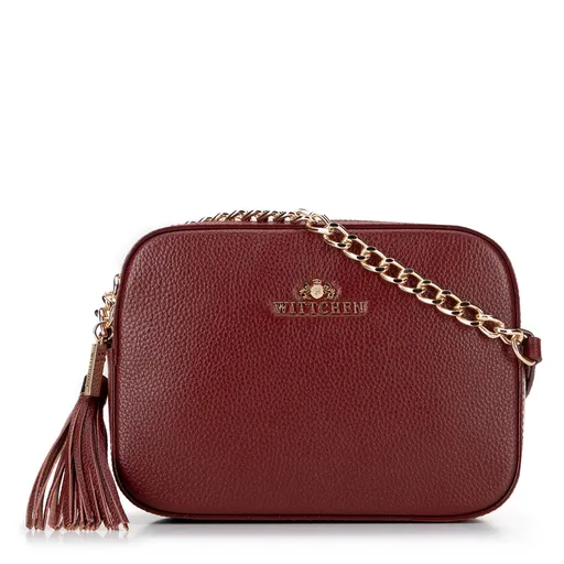 Dámska kožená crossbody kabelka Wittchen s retiazkou 29-4E-015-3