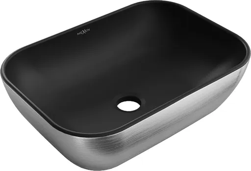 MEXEN - Rita umývadlo na dosku 45 x 32, čierna mat/strieborná vzor 21084573