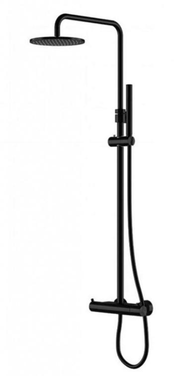 STEINBERG STEINBERG - 100 Sprchový set s termostatom, priemer 20 cm, matná čierna 100 2721 S