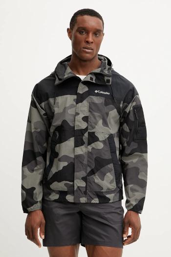 Turistická bunda Columbia Challenger Novelty Windbreaker čierna farba, 2116981