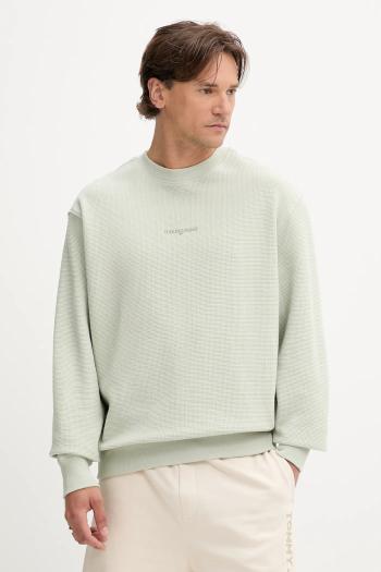 Bavlnená mikina Tommy Jeans béžová farba, jednofarebná, DM0DM21622