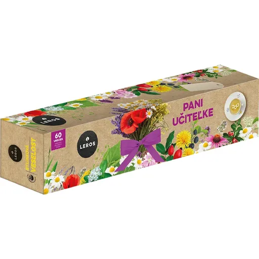 LEROS DARČEKOVÁ KAZETA PANI UČITEĽKE, 3 druhy čajov po 20 vrecúšok