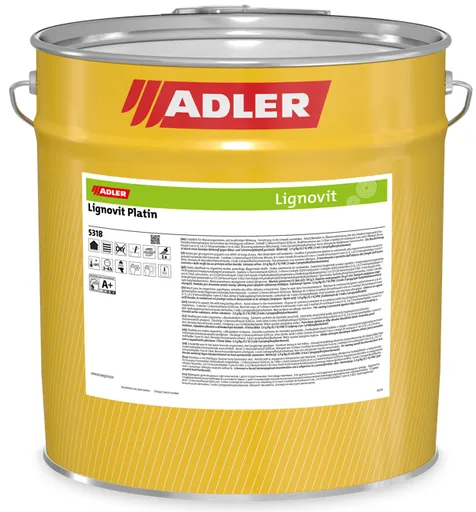 Adler Lignovit Platin - vodouriediteľná lazúra s platinovým efektom do exteriéru 4 l quarzgrau