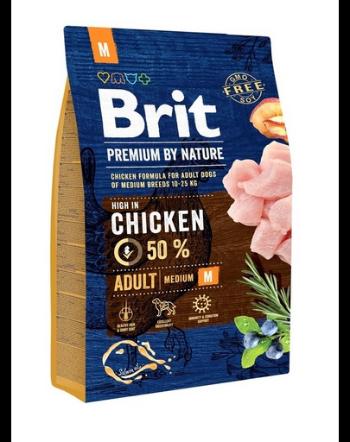BRIT Premium By Nature Adult Medium M Hrana uscata pentru caini adulti de talie medie, cu pui 3 kg