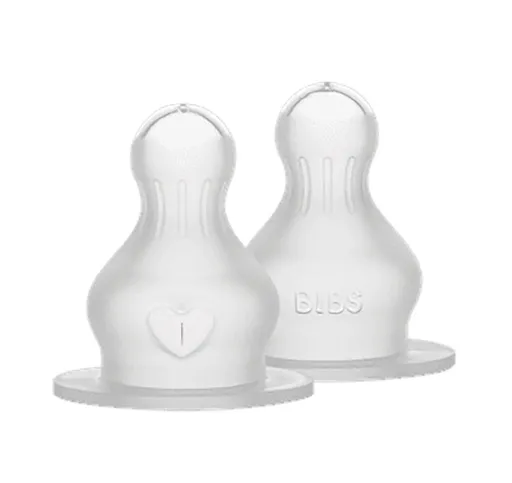 BIBS Cumlíky silikonové Baby Bottle - pomalý průtok